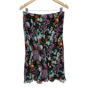Vintage Silk Floral Slip Skirt Size 10 12 Large Nougat London 90s Y2K